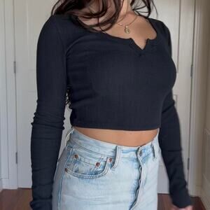 Black Long Sleeve Top